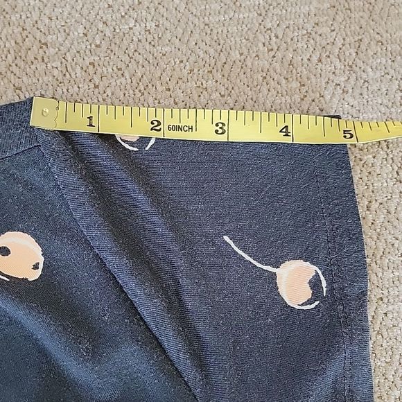 LOFT Gray with Cherries Short Sleeve Wrap Dress with Belt - Size 2 - Picture 14 of 15